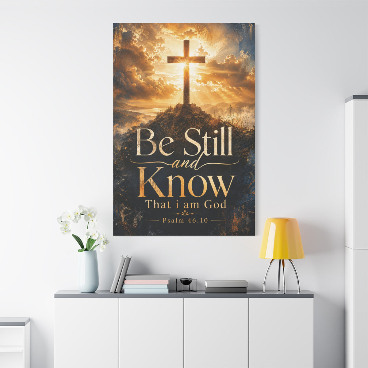 Psalm 46:10 Matte Canvas Art - 40" x 60"