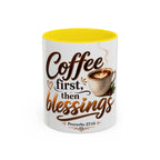 Coffee First Then Blessings Mug | Proverbs 27:14