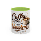 Coffee First Then Blessings Mug | Proverbs 27:14
