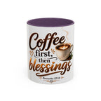 Coffee First Then Blessings Mug | Proverbs 27:14
