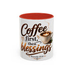 Coffee First Then Blessings Mug | Proverbs 27:14