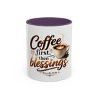 Coffee First Then Blessings Mug
