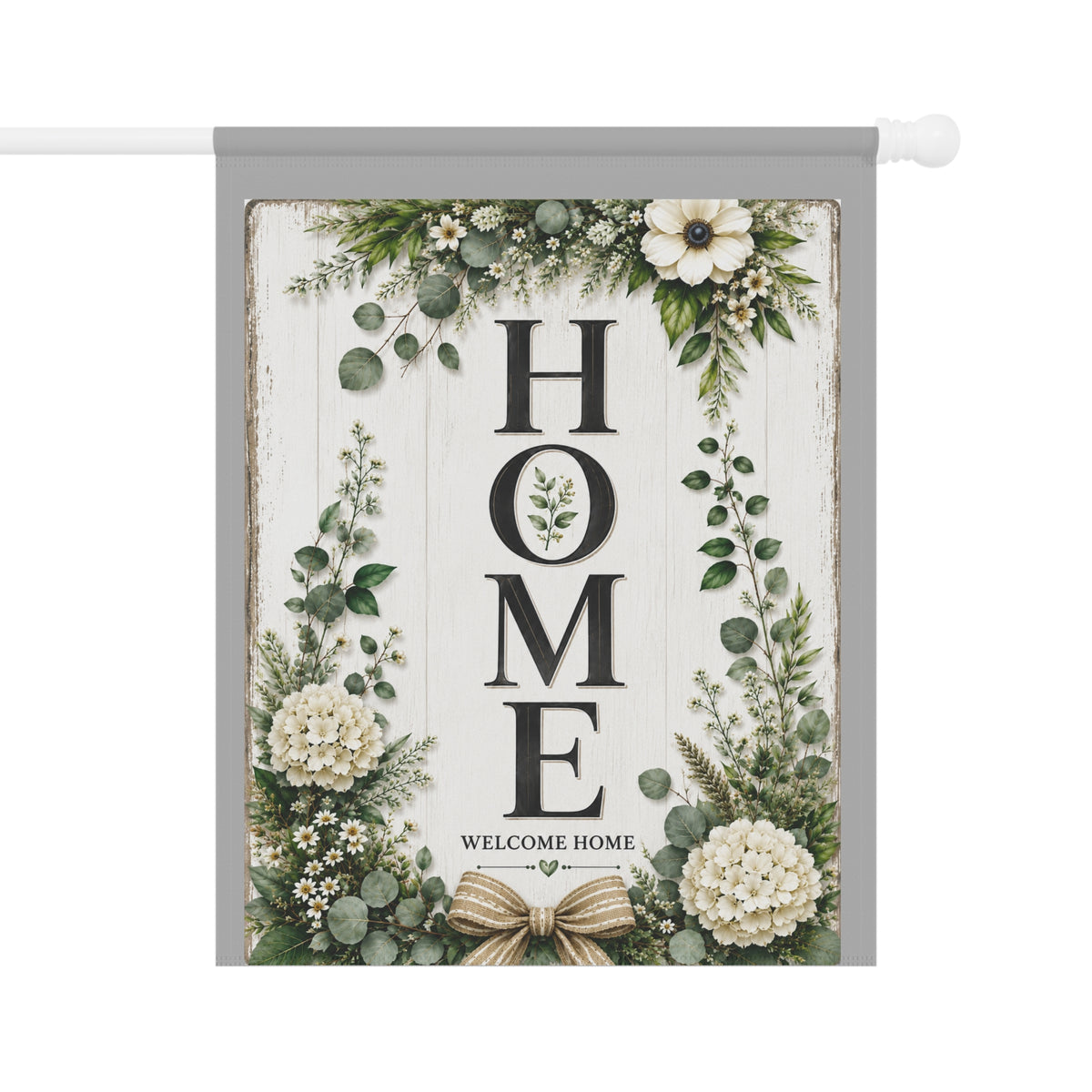 Welcome Home Banner — Floral Banner Flag