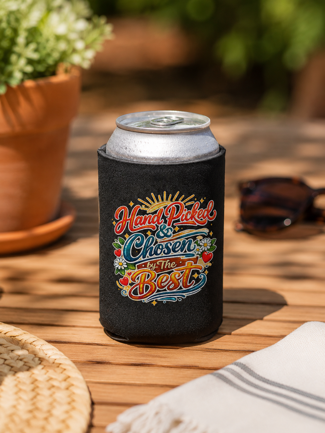 Black Can Cooler — "Hand Picked & Chosen by the Best"
