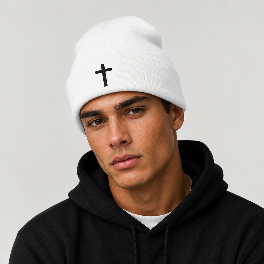 Cross Beanie (Cuffed)