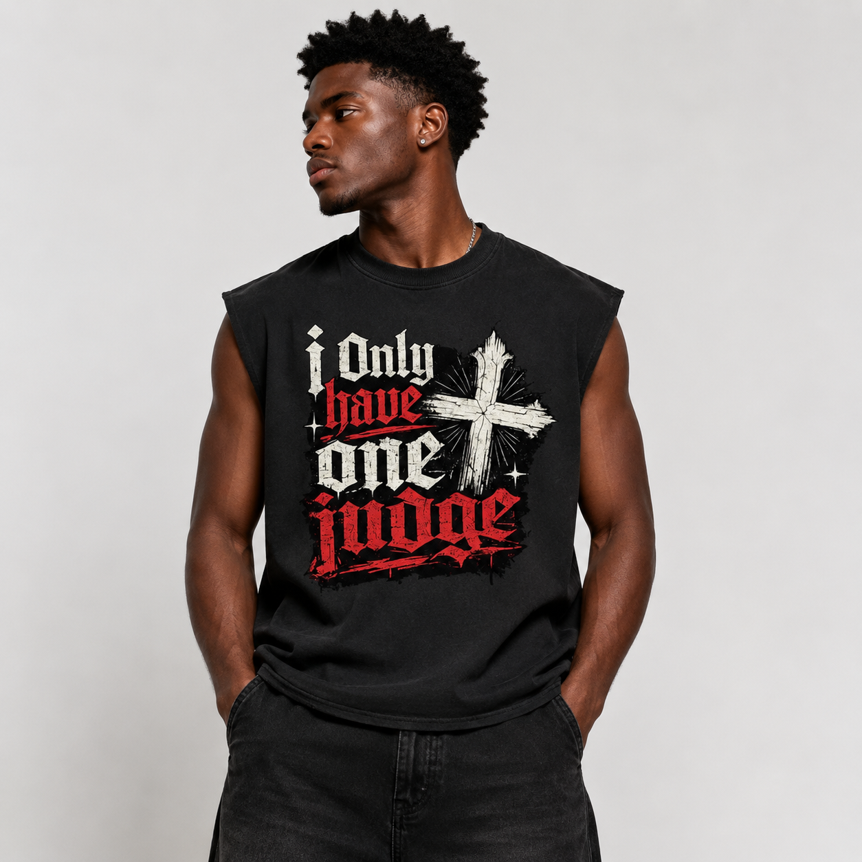 Only 1 Judge - French Terry Boxy Tank Top