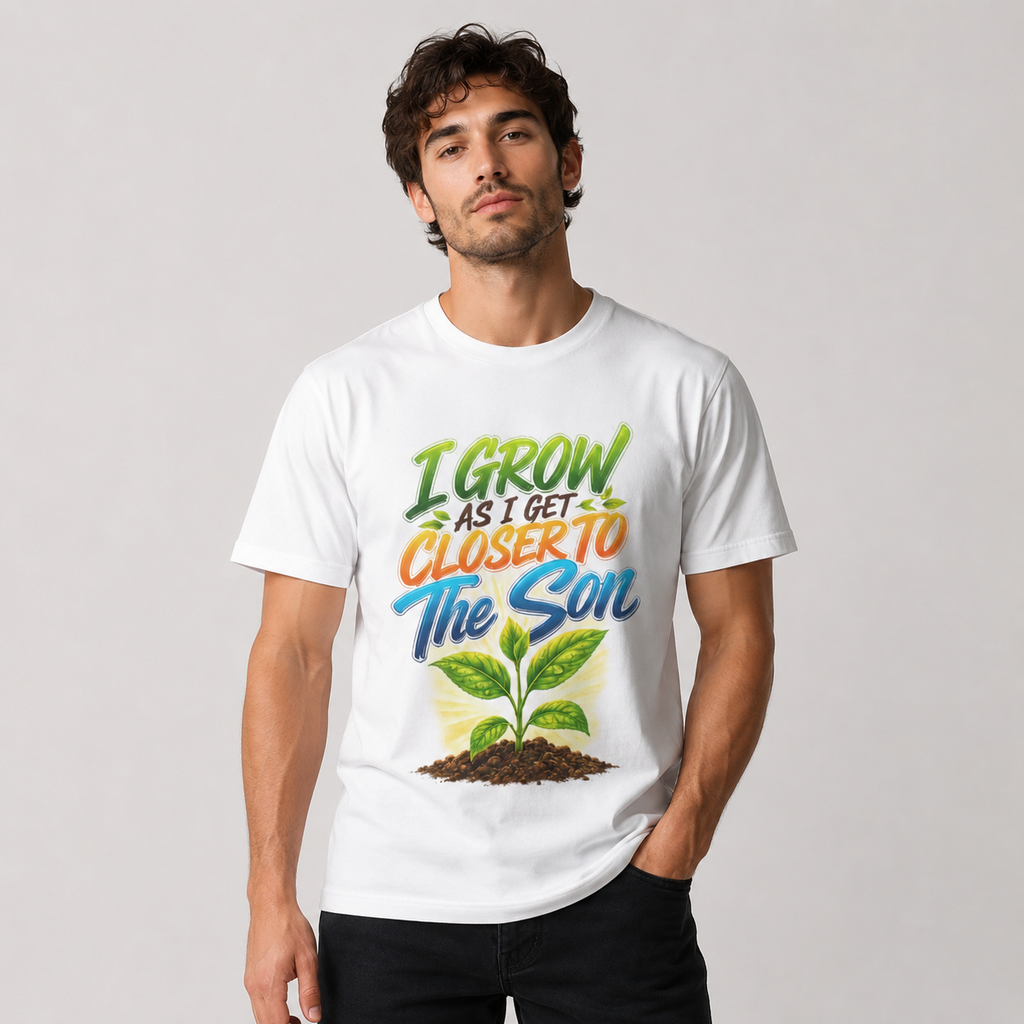 "I Grow As I Get Closer To The Son" Slim Fit Top