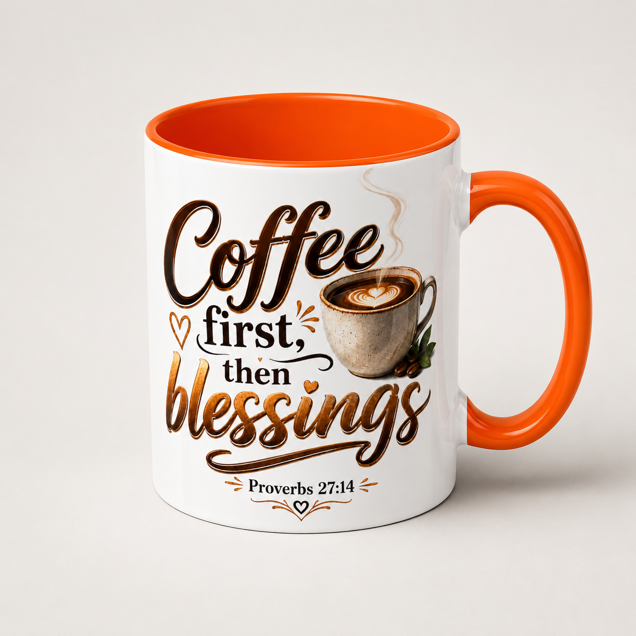Coffee First Then Blessings Mug | Proverbs 27:14
