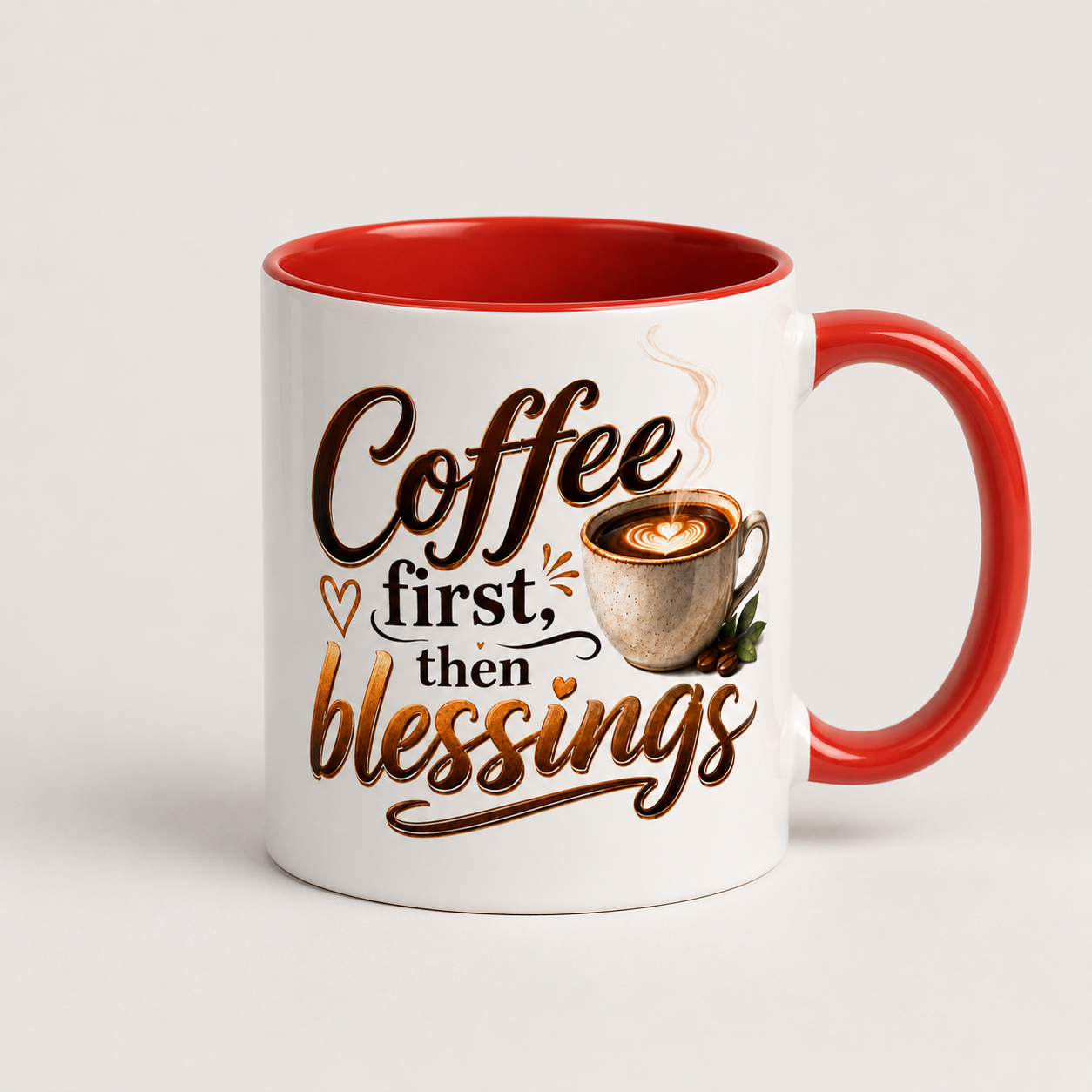 Coffee First Then Blessings Mug | Proverbs 27:14