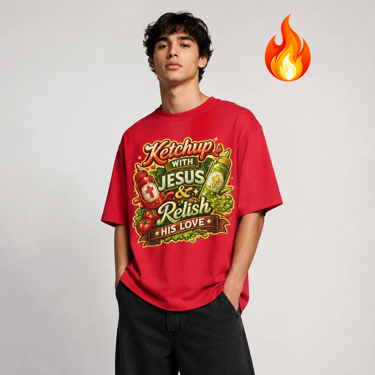 Ketchup with Jesus T-Shirt - Unisex