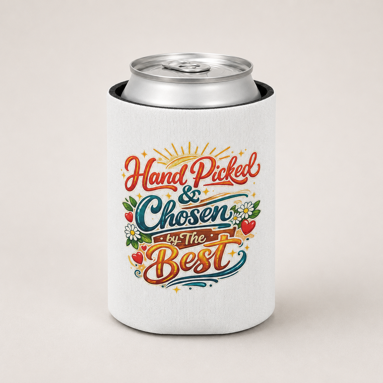White Can Cooler — "Hand Picked & Chosen by the Best"
