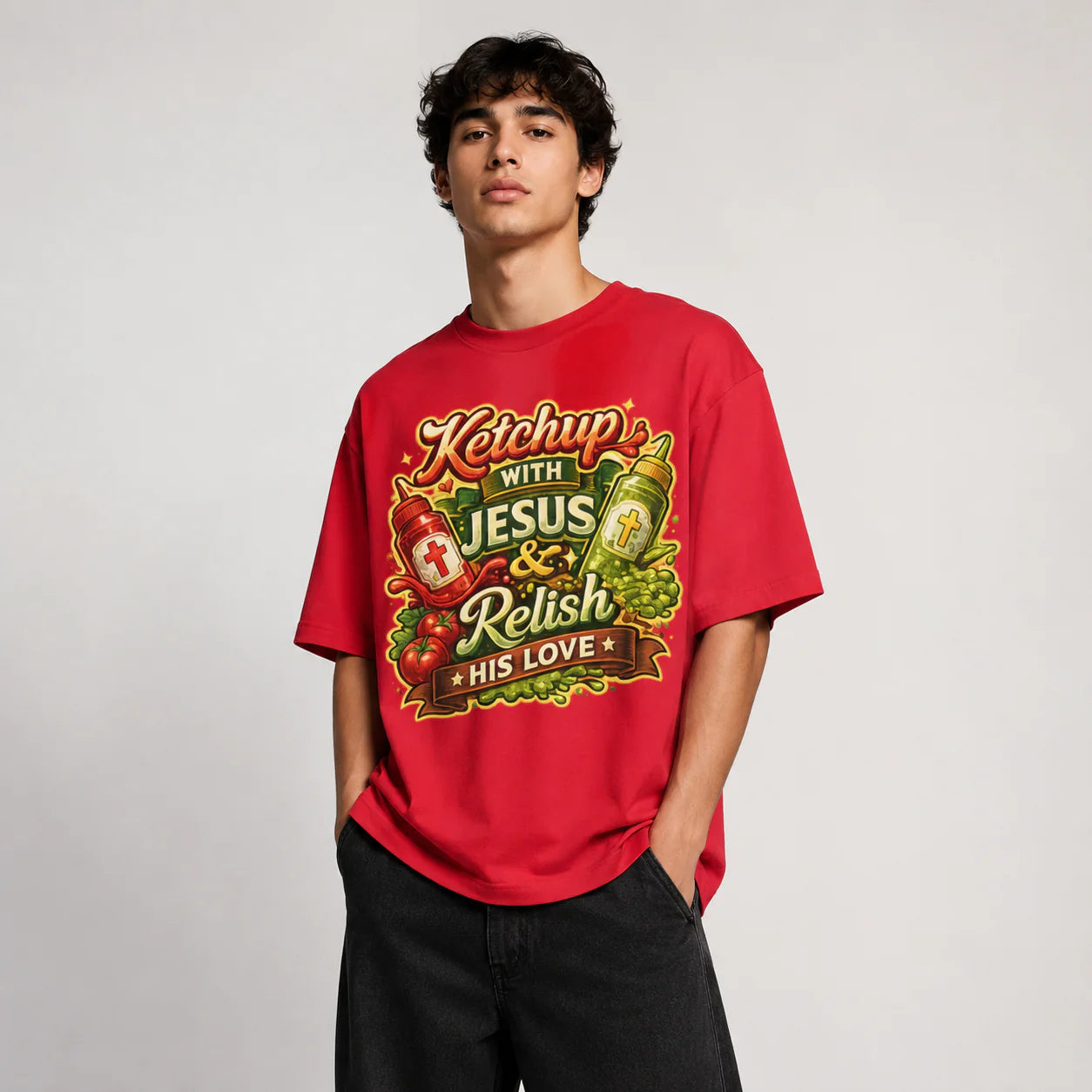 Ketchup with Jesus T-Shirt - Unisex