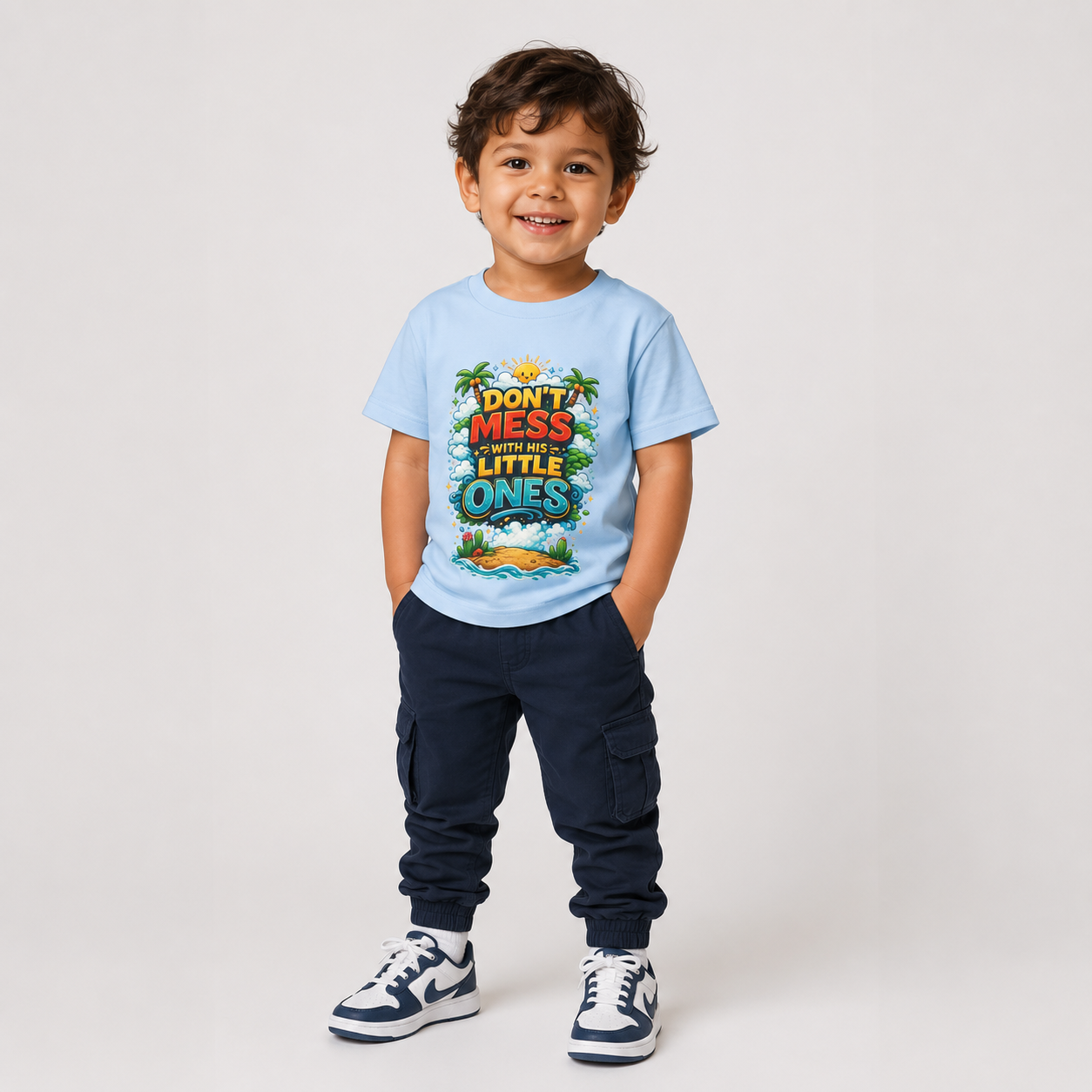 “Dont Mess With His Little Ones” Toddler T‑Shirt