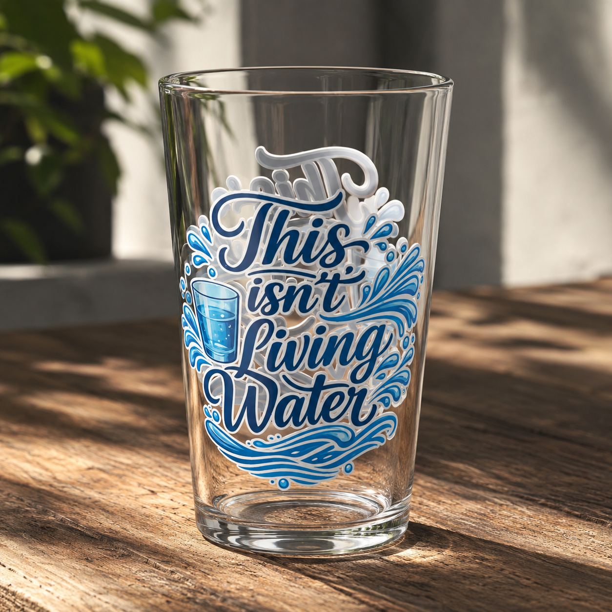 This Isn't Living Water 16oz Glass Cup